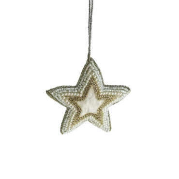 Suspension étoile ornée de perles Classic Noël