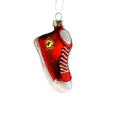 Pendentif en verre Sneaker rouge Ornements & Clips