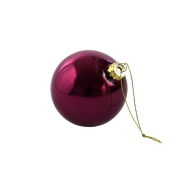 Boule en verre Pearly lilas 8cm Boules de Noël