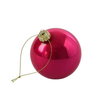 Boule en verre Pearly rose 10cm Colourful Noël