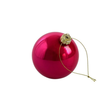 Boule en verre Pearly rose 8cm Colourful Noël