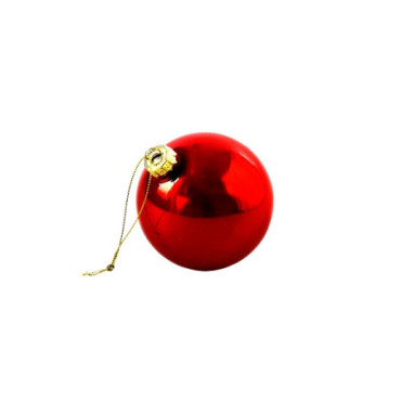Boule en verre Pearly rouge 6cm Colourful Noël