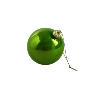 Boule en verre Pearly vert 8cm Boules de Noël
