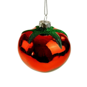 Pendentif en verre Tomate rouge Noël Garden