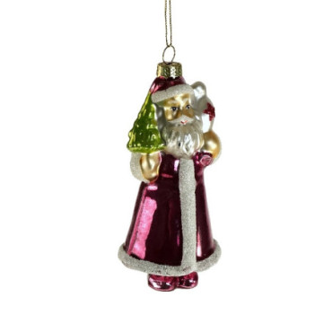 Suspension décorative en verre Santa Colourful Noël