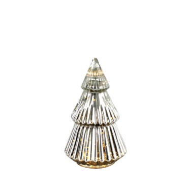 Arbre de Noël LED argent antique verre Décoration LED