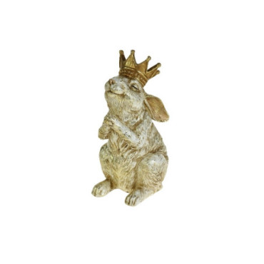 Figurine Prince des lapins crème/or Baroque Pâques