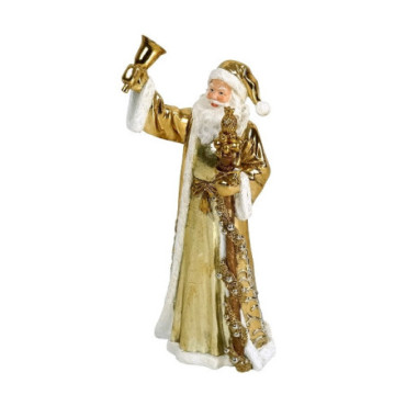 Père Noël avec cloche or/blanc Golden Noël
