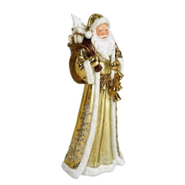 Père Noël avec sac or/blanc Golden Noël