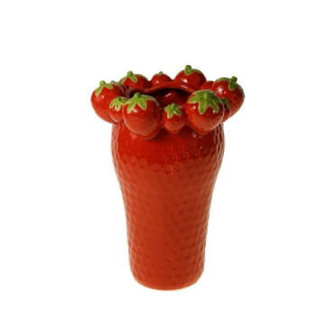 Vase en forme de fraise rouge Tendance 2024