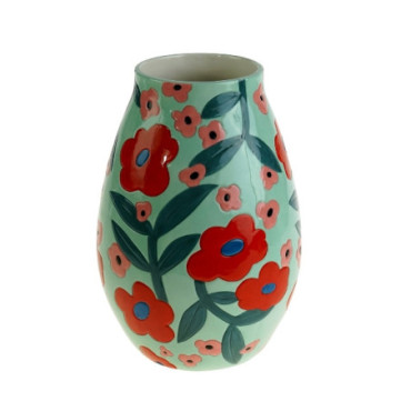 Vase Flores menthe/rouge/vert Colourful Pâques