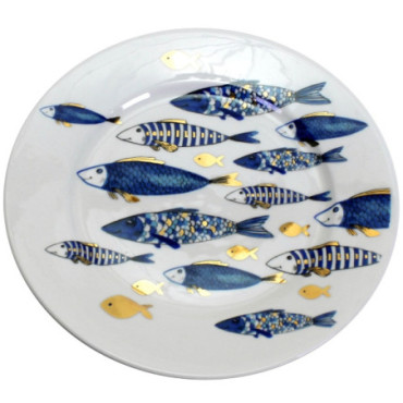 Assiette Blue Fish Vaisselles