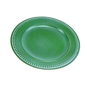 Assiette de présentation vert/blanc Vaisselles