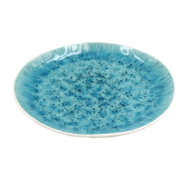 Assiette plate Aquamarin blanc/turquoise Vaisselles