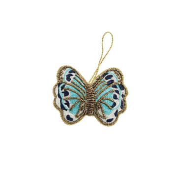 Décoration en Perles Papillon Bleu Tsubasa