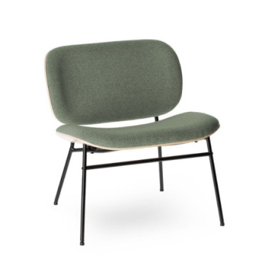Fauteuil Kuji Vert Structure Blanchie