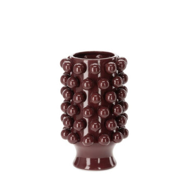 Vase Céramique de Décoration Grappa Aubergine