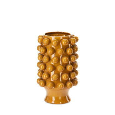 Vase Céramique de Décoration Grappa Moutarde Foncé D24,5xH40cm
