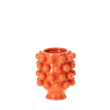 Vase Céramique de Décoration Grappa Orange