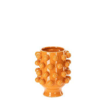 Vase Céramique de Décoration Grappa Orange Clair