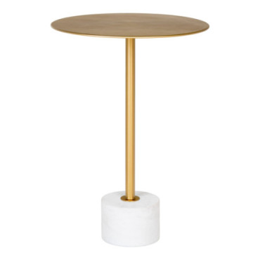 Table d'appoint Lecco Laiton / Marbre