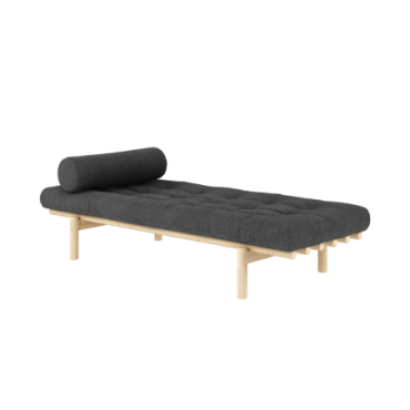 Daybed Next Daybed Laqué Clair Avec Matelas Mixte 4 Couches Charbon