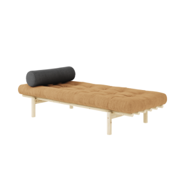 Daybed Next Daybed Laqué Clair Avec Matelas Mixte 4 Couches Brun Fudge