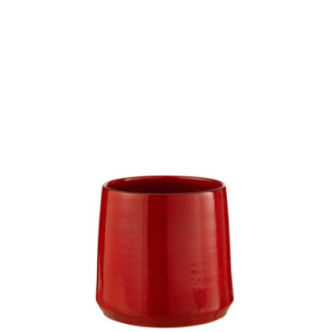 Cache-pot Rond Ceramique Rouge M