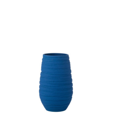 Vase Fiesta Ceramique Bleu L