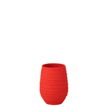 Vase Fiesta Ceramique Rouge M