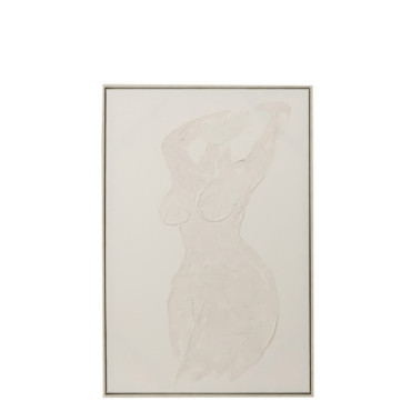 Tableau Femme Abstrait Toile/Peinture Blanc
