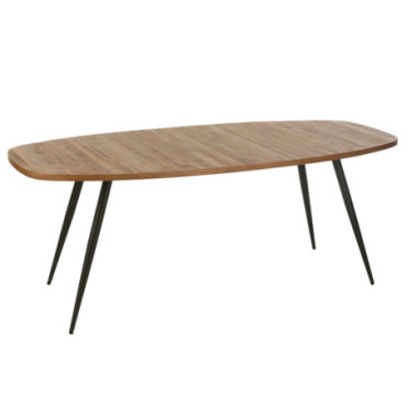 Table A Manger Ovale Teck Recycle Naturel