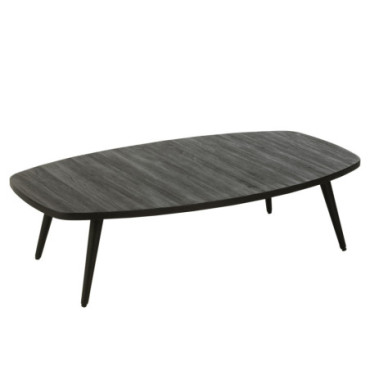 Table Basse Rectangulaire Teck Recycle Noir