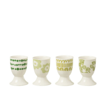 Coquetiers Coffret Ceramique Vert x4