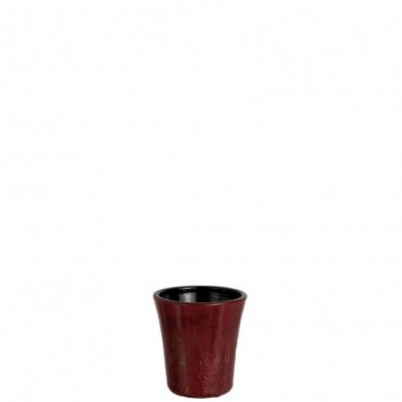 Cachepot Taches Ceramique Rouge/Or Taille S