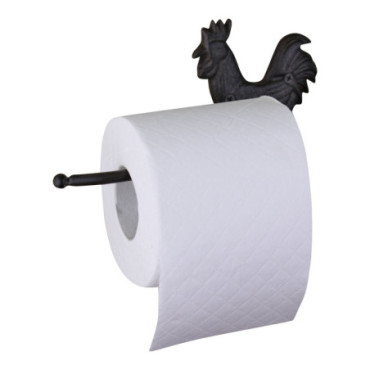 Porte-rouleau de papier toilette rustique en fonte poulet