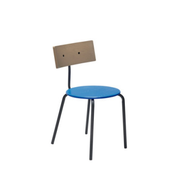 Chaises de salle à manger Bleu / Marron / Noir Koi