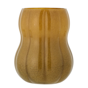 Vase citrouille marron verre