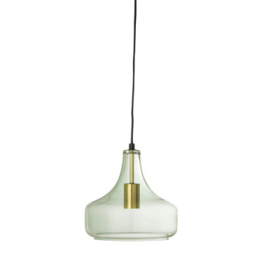 Lampe à suspension Yuser vert verre