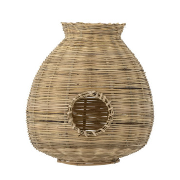 Lanterne Ottine avec verre nature bambou