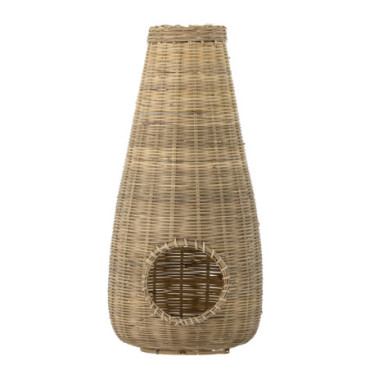 Lanterne Ottine avec verre nature bambou