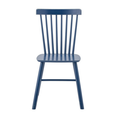 Chaise de salle à manger Mill bleu bois d'hévéa
