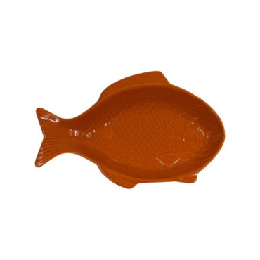 Coupelle poisson orange L24,4 P15,8 H3,3cm