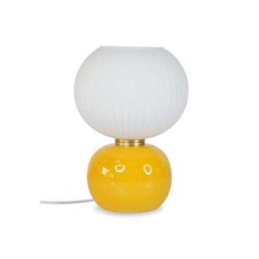 Lampe Adonis jaune D20 H28cm