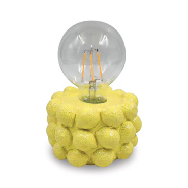 Lampe décorative citron à piles D12.5 H17.5cm