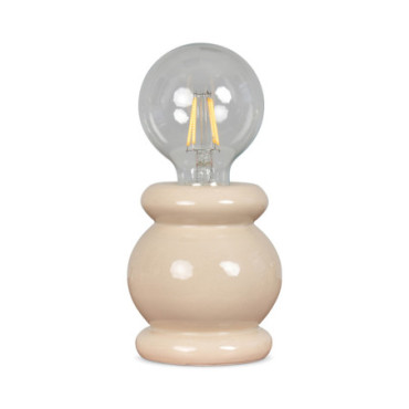 Lampe decorative Eloise sable à piles D10 H20cm