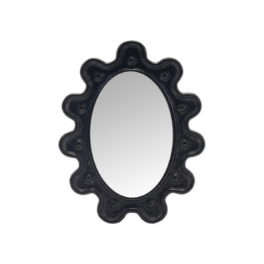 Miroir ethnic oval noir L17,1 P1,8 H21,7cm