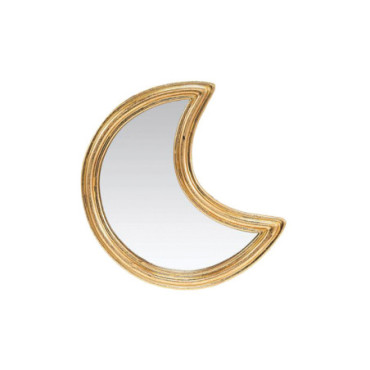 Miroir lune doré L19,5 P1,7 H22,6cm