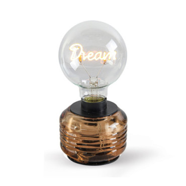 Lampe décorative Vaness ambre dream à piles L11 P8 H16,5cm