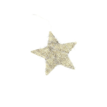 Étoile en sisal blanc 15cm